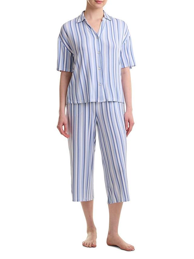 Splendid Stripe Boxy Top Crop Pajamas Product Image