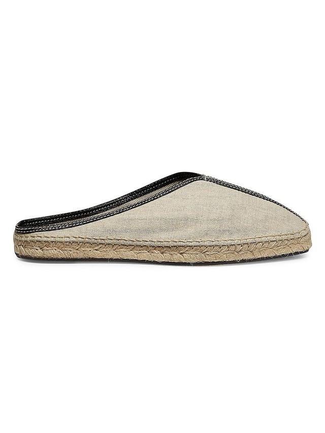 Womens Mesh-Leather Espadrille Slippers Product Image