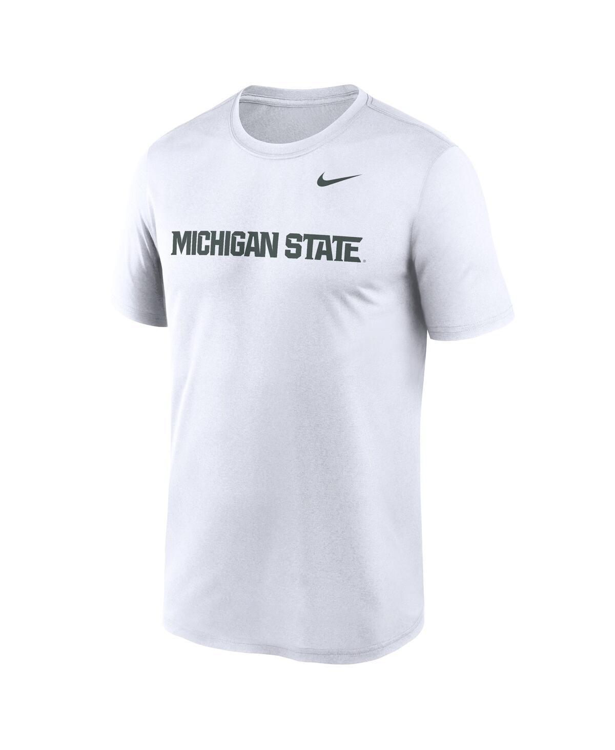 NIKE Men's White Michigan State Spartans Primetime Legend Wordmark T-shirt Product Image