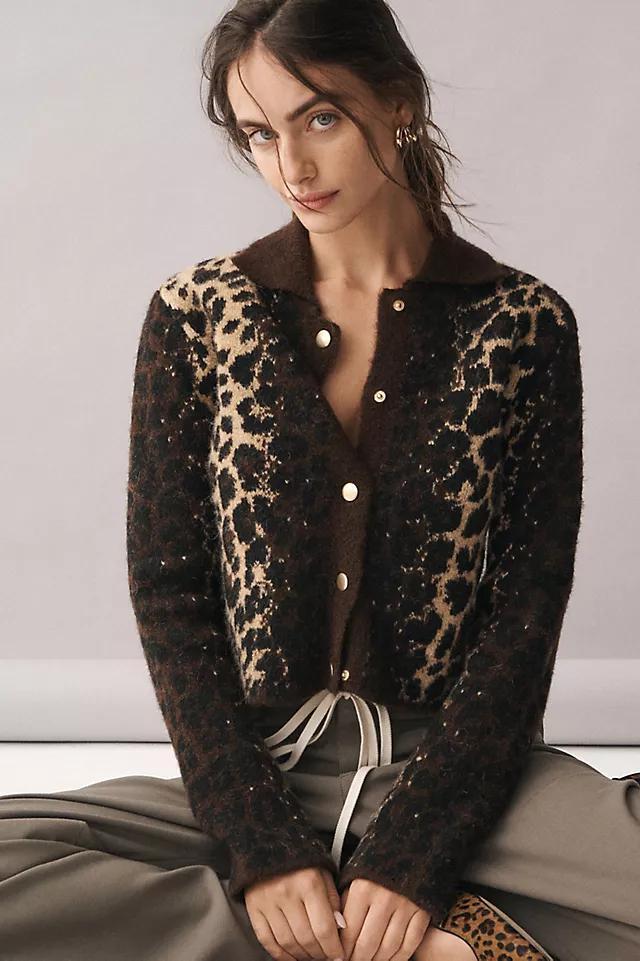 Pilcro Cheetah Cardigan Sweater Product Image