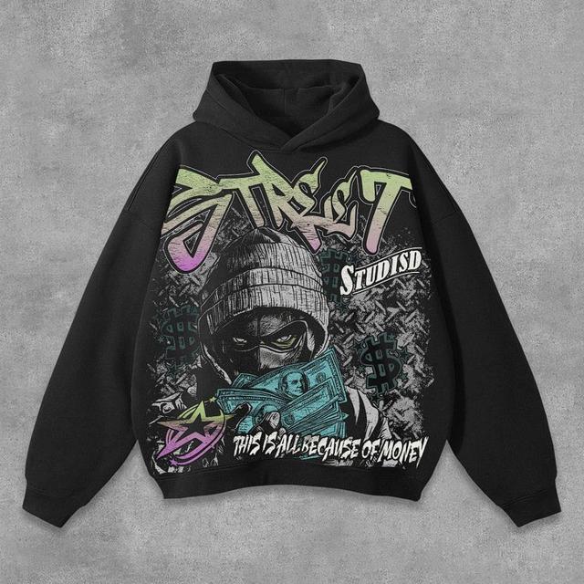 Sopula Street Gangs Showing Attitude Graphic Pocketless Hoodie Product Image