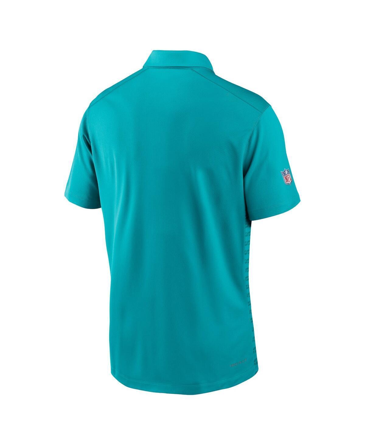 NIKE Aqua Miami Dolphins 2022 Sideline Lock Up Victory Performance Polo Product Image