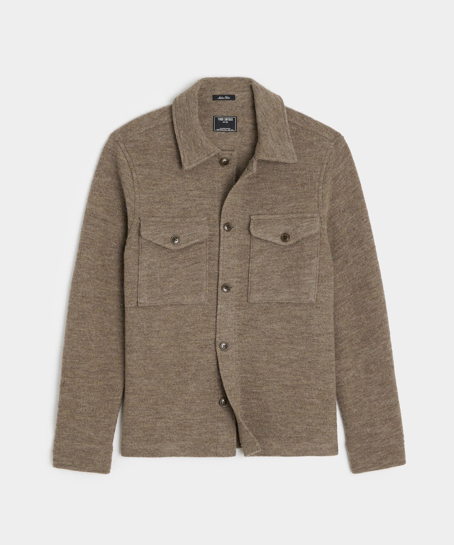 Boiled Wool CPO Shirt Jacket in Burlap Product Image