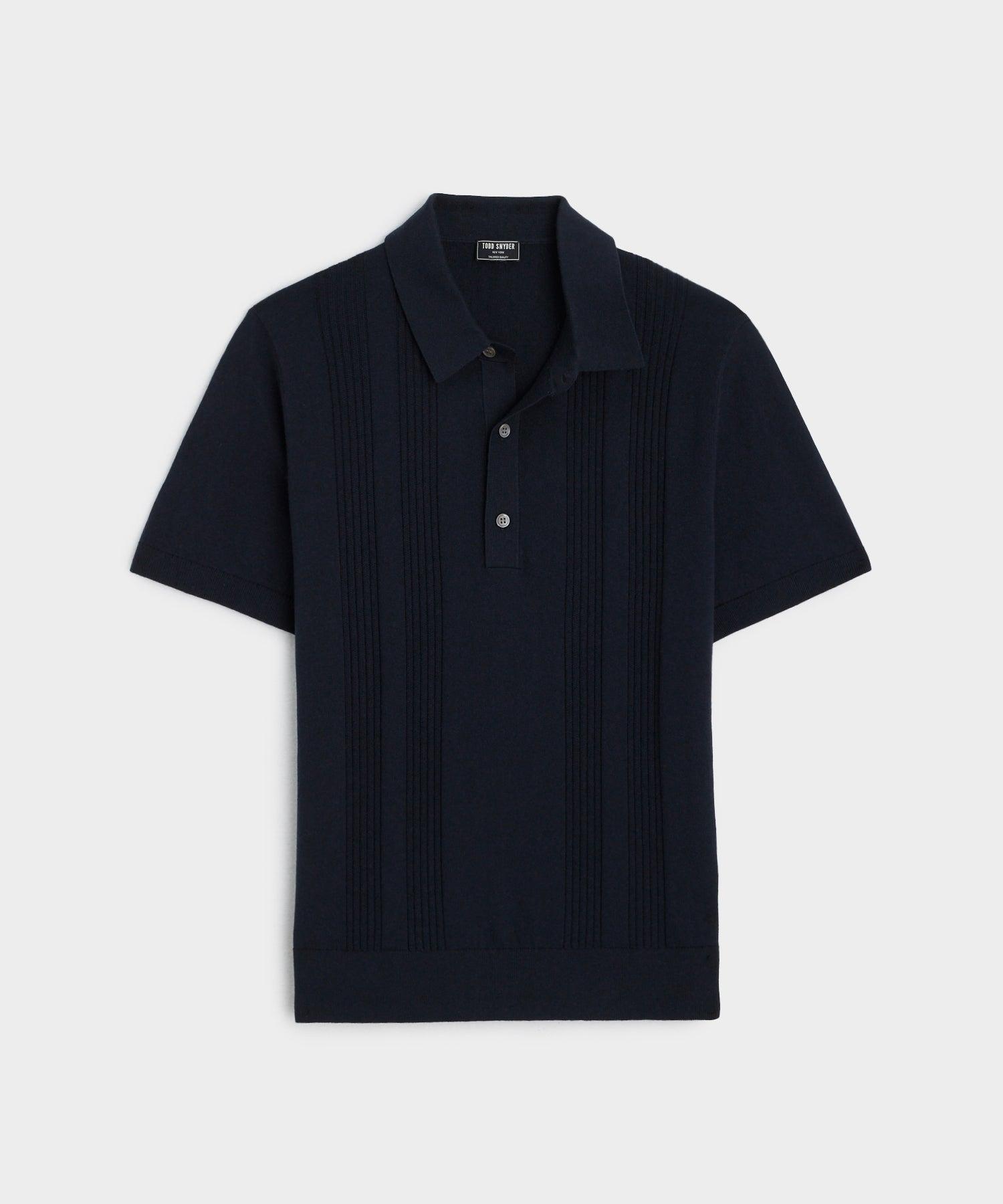 Silk Cotton Ribbed Polo Product Image