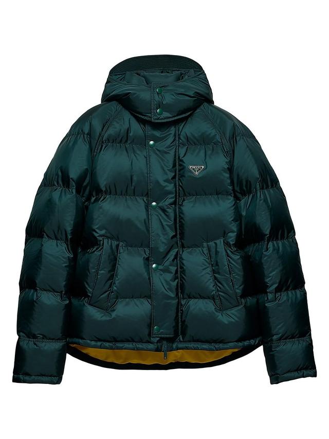 Mens Cropped Nylon Down Jacket Product Image