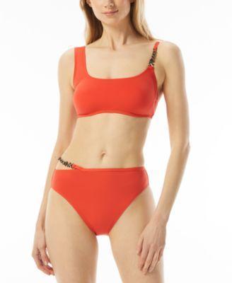 Michael Michael Kors Womens Logo Chain Bikini Top Matching Bottoms Product Image