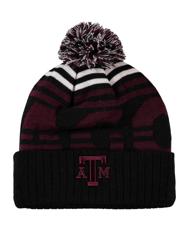 Mens Top of the World Black and Maroon Texas A&M Aggies Colossal Cuffed Knit Hat with Pom - Black Product Image