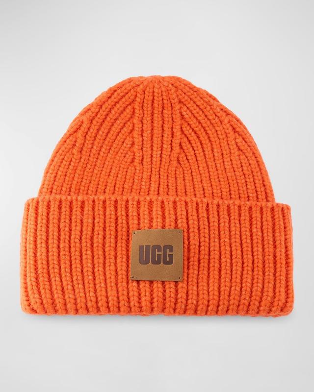 Mens Chunky Rib Knit Beanie Hat Product Image