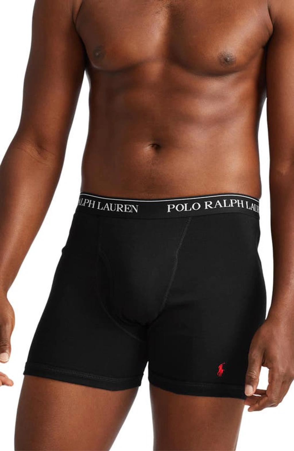 POLO RALPH LAUREN 3-pack Wicking Boxer Briefs In Black Product Image