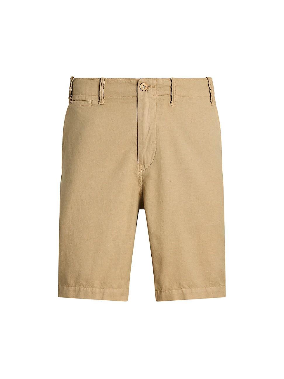 Mens Classic-Fit Martime Cotton-Linen Shorts Product Image