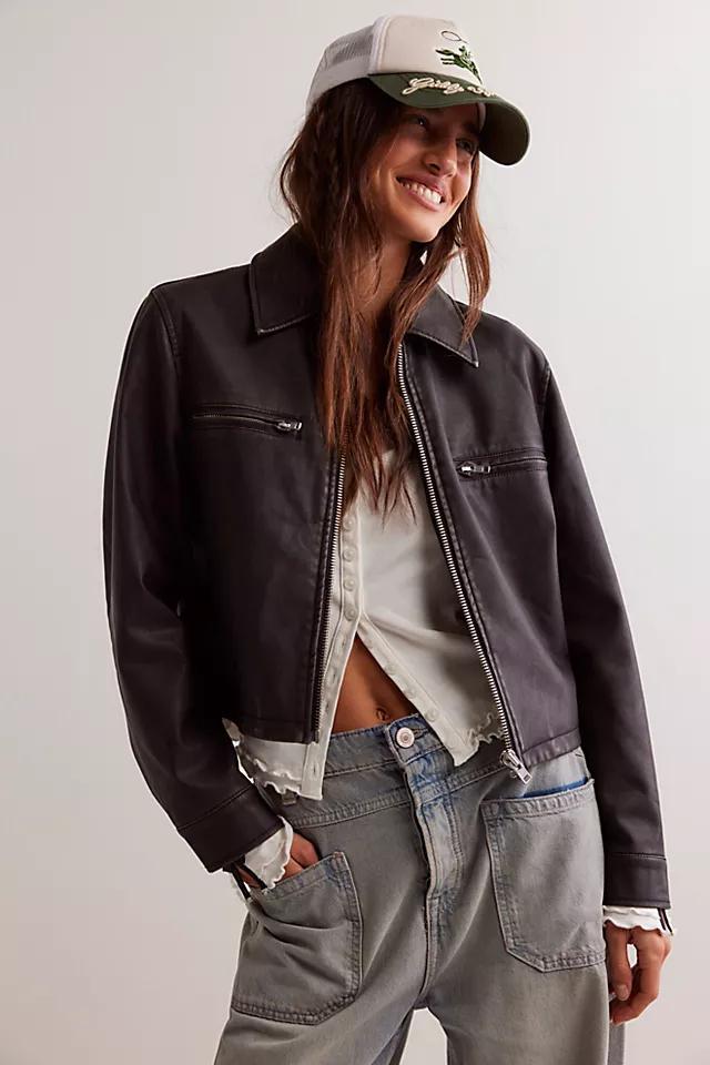 We The Free Ellery Vegan Leather Jacket Product Image