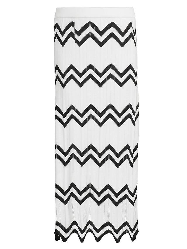 Womens Chevron Midi Pencil Skirt Product Image