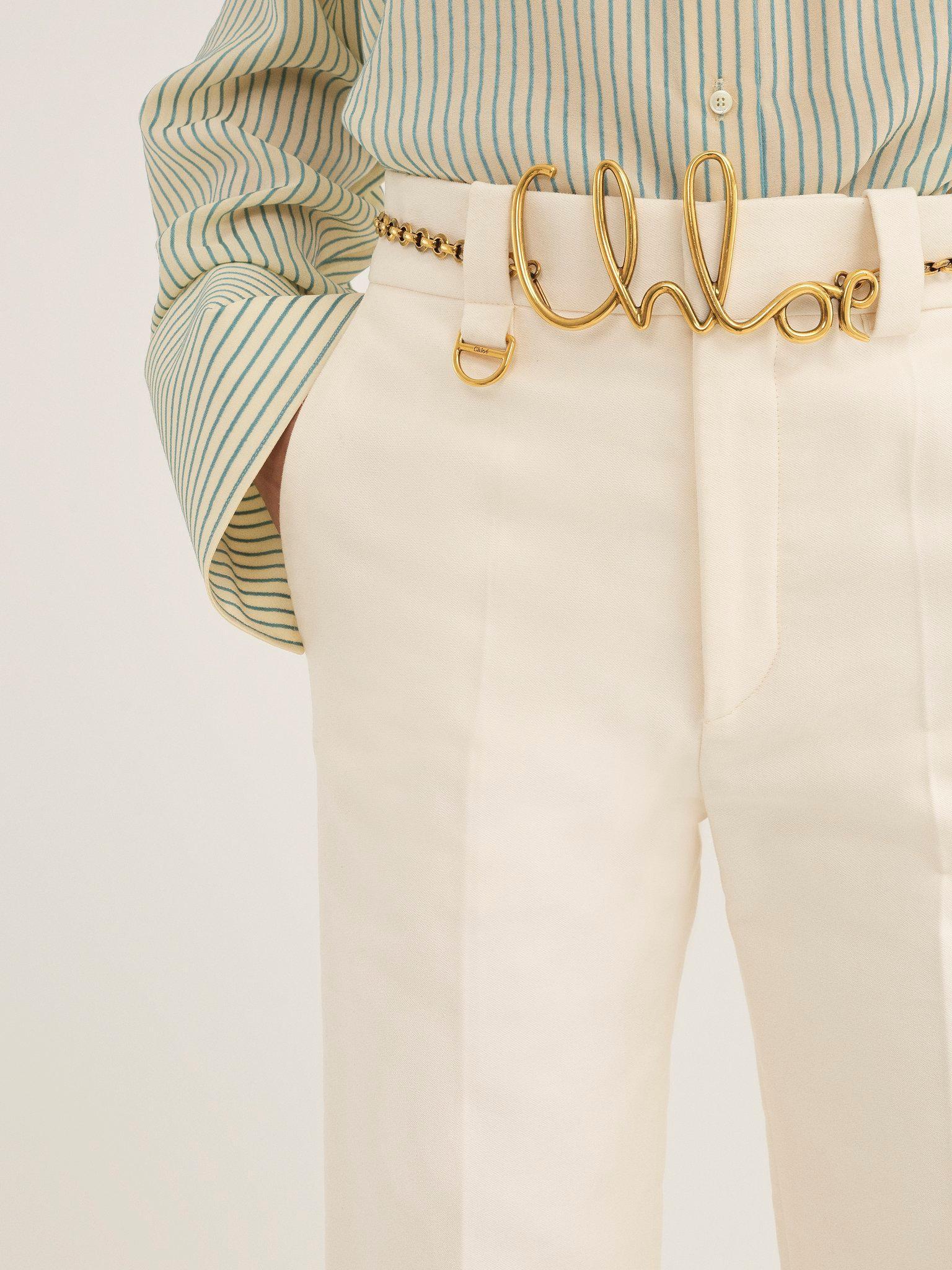 Tailored pants in brushed cotton Product Image