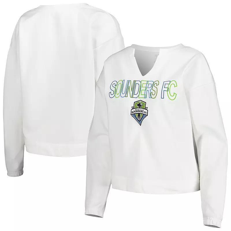 Womens Concepts Sport Seattle Sounders FC Sunray Notch Neck Long Sleeve T-Shirt Product Image