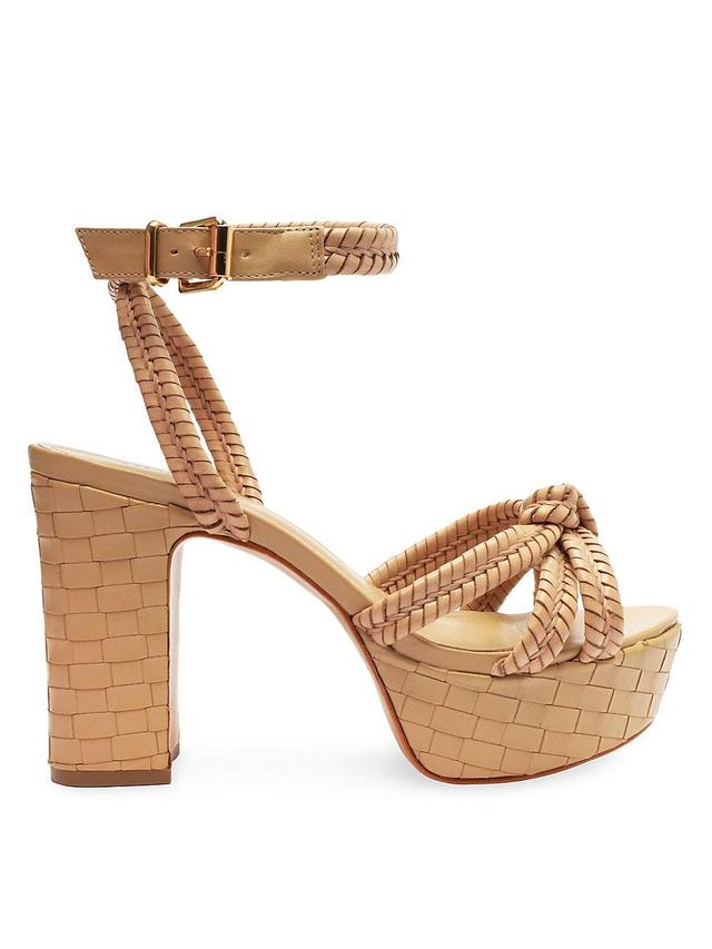 Womens Kathleen 101MM Leather Platform Sandals Product Image