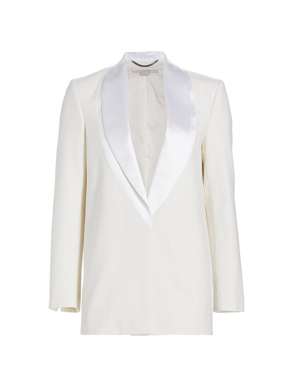 Womens Single-Breasted Twill Blazer Product Image