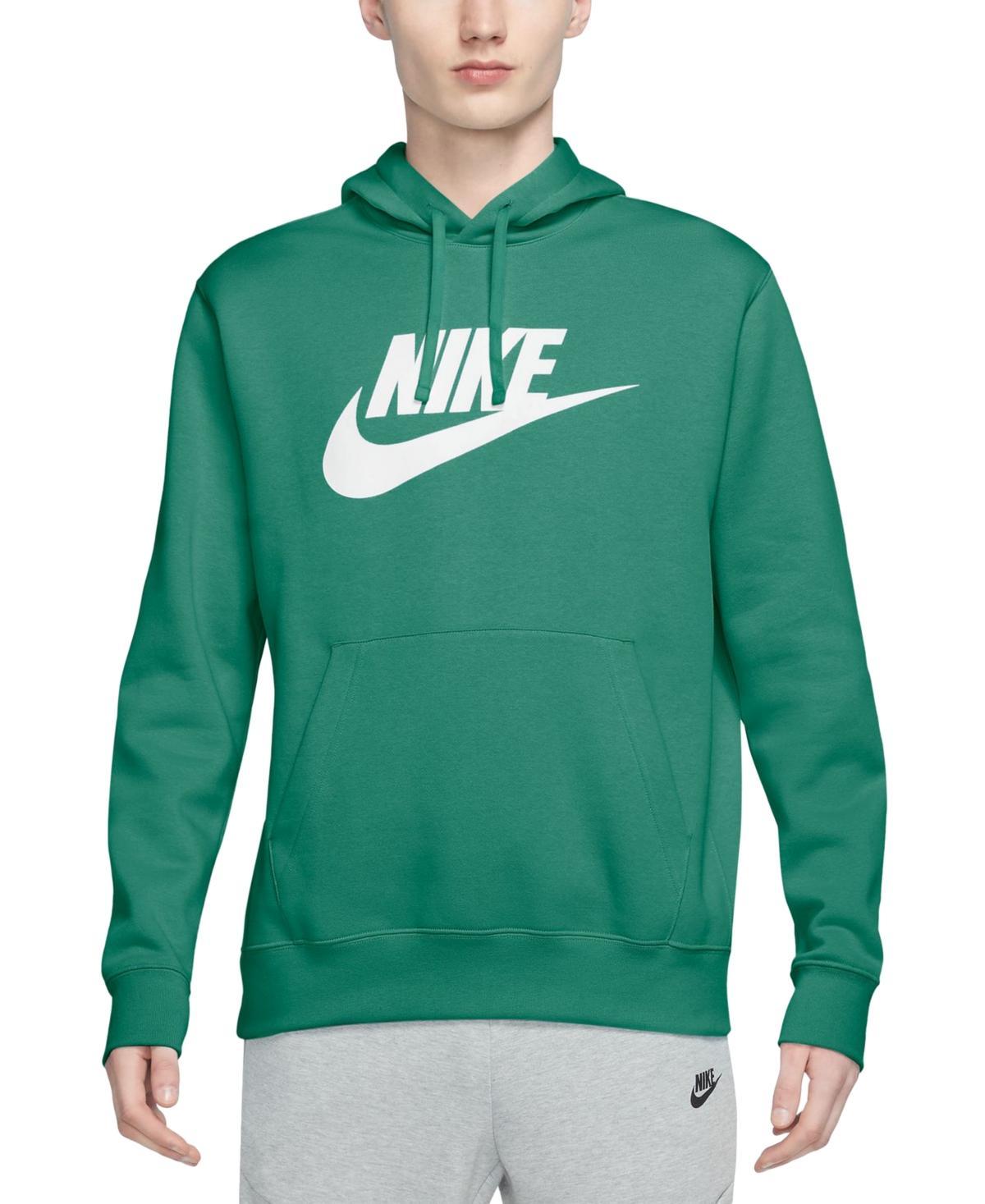 Mens Nike Sportswear Club Logo Pullover Hoodie Grey Product Image