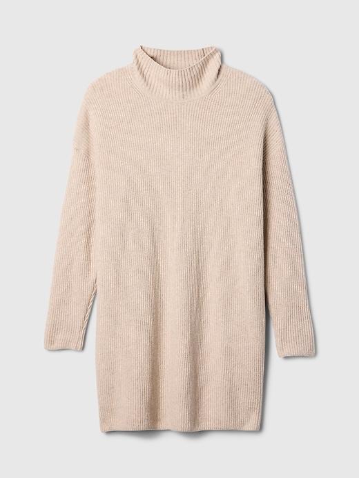 CashSoft Rib Turtleneck Mini Sweater Dress Product Image