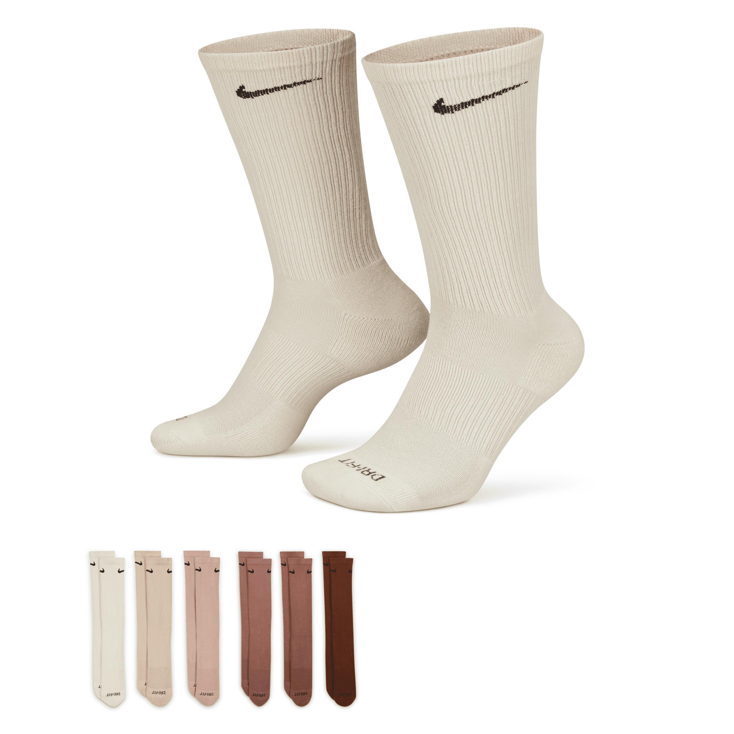 Nike Mens Nike 6 Pack Everyday Plus Cushioned Socks - Mens Black/White Product Image