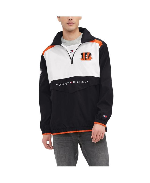 Mens Tommy Hilfiger Black Cincinnati Bengals Carter Half-Zip Hooded Jacket - Black Product Image