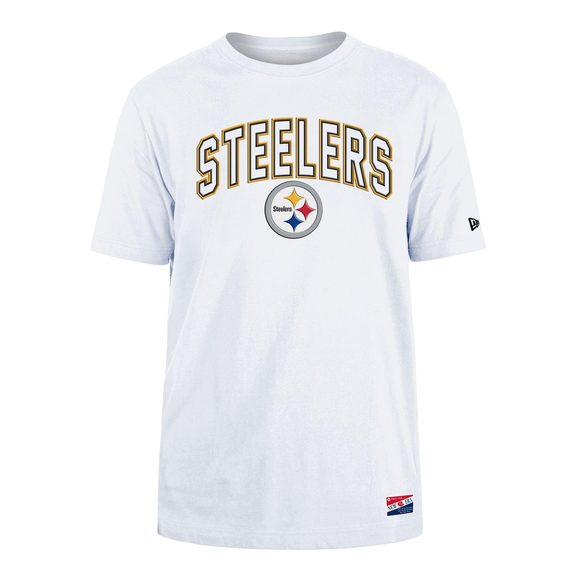 Pittsburgh Steelers Throwback White T-Shirt Male Product Image