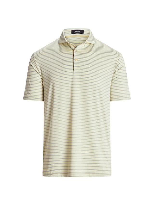 Mens Striped Jersey Knit Polo Shirt Product Image