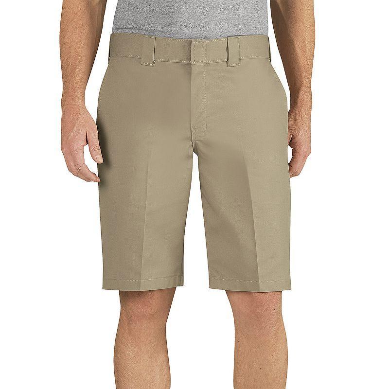 Mens Dickies Slim-Fit Flat-Front Work Shorts Desert Brown Product Image