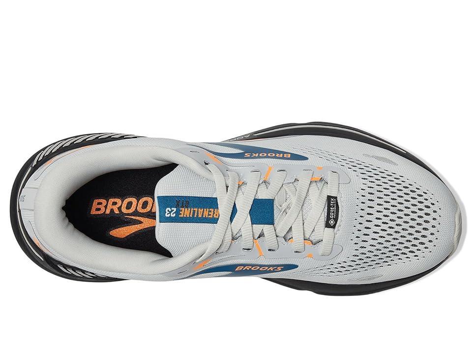 Brooks Adrenaline GTS 23 GTX (Oyster Mushroom/Orange/Blue) Men's Running Shoes Product Image