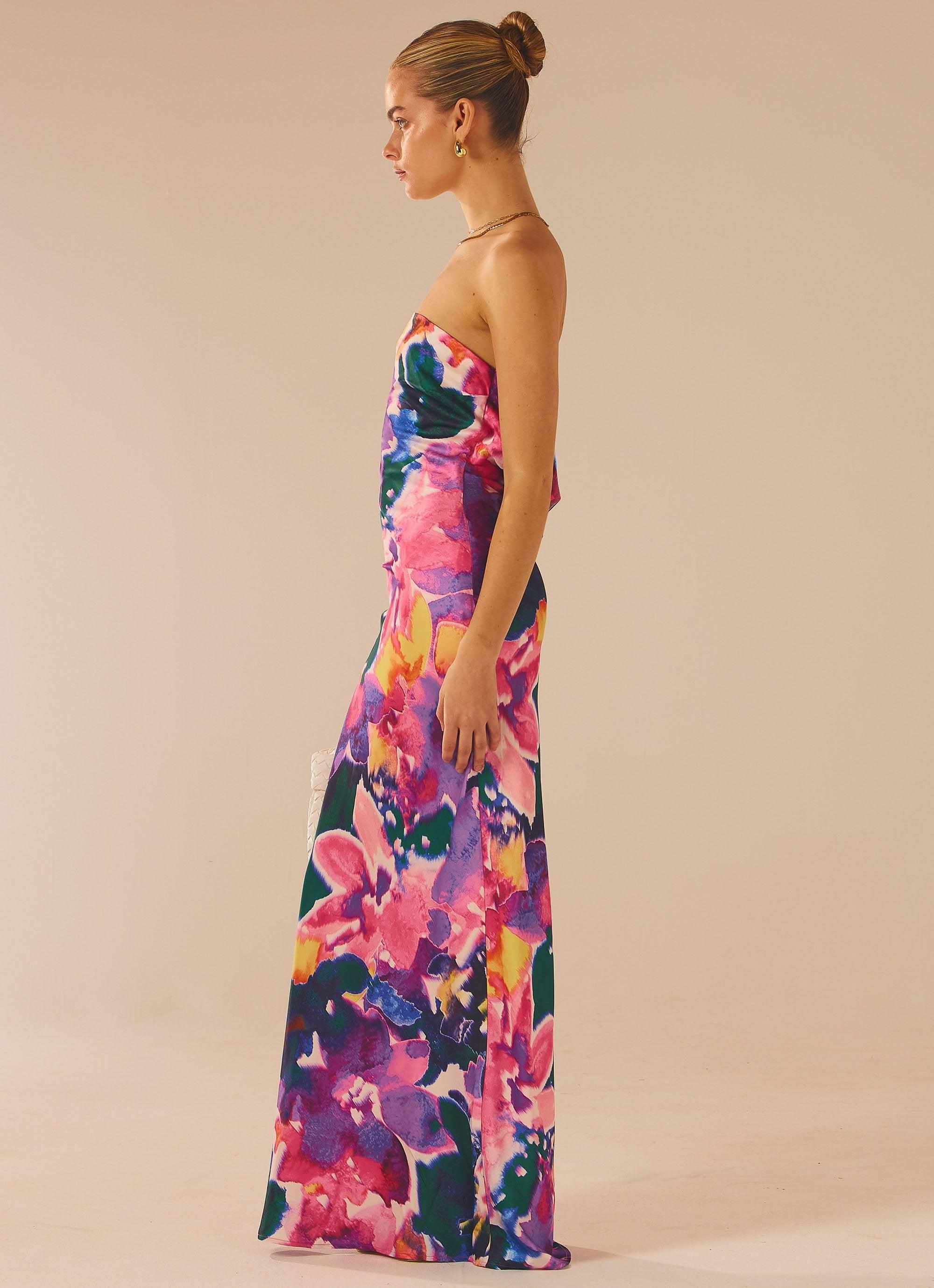 Carried Away Maxi Dress - Candy Bouquet Product Image