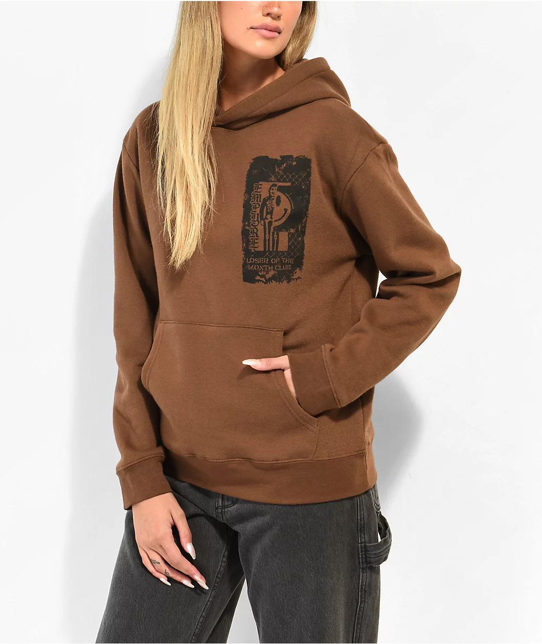 Empyre Laroso Skull And Bones Brown Hoodie Product Image