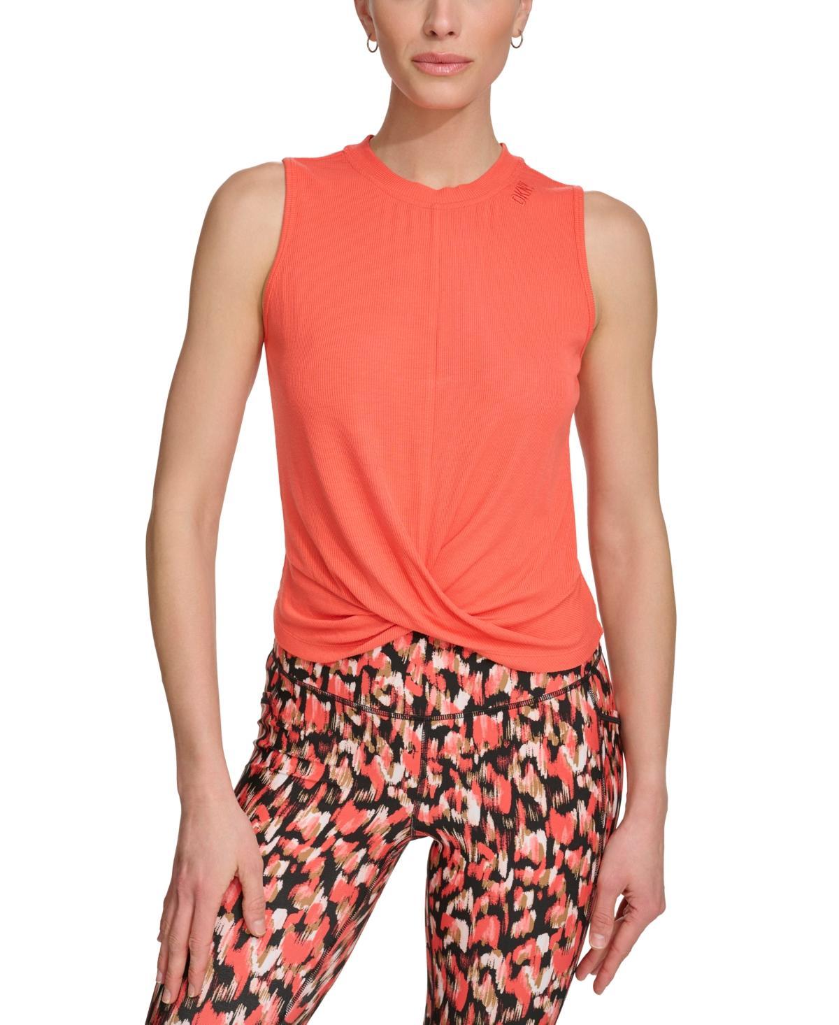 Dkny Sport Womens Rib-Knit Twist-Hem Tank Product Image