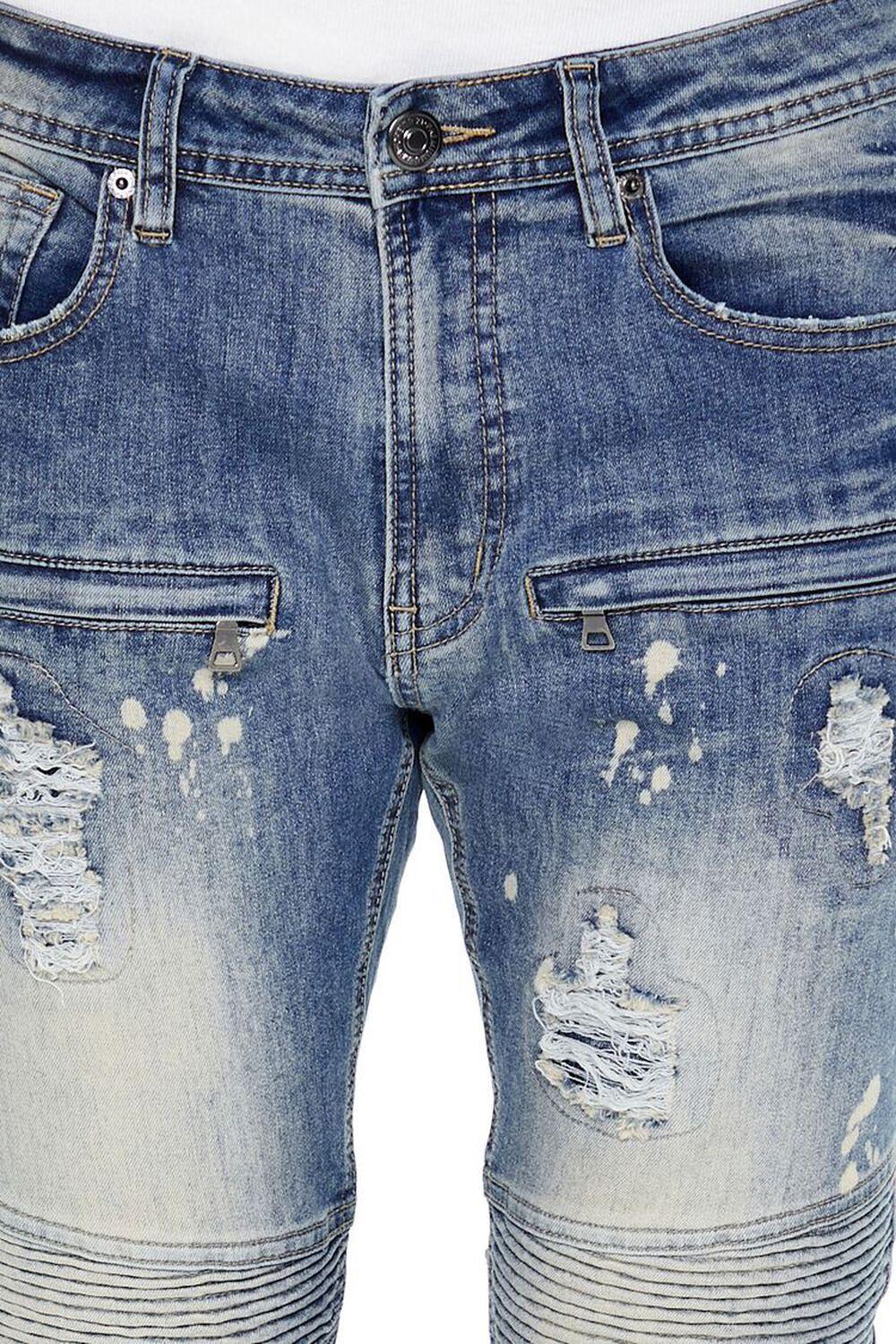 Destroyed Moto Skinny Jeans | Forever 21 Product Image