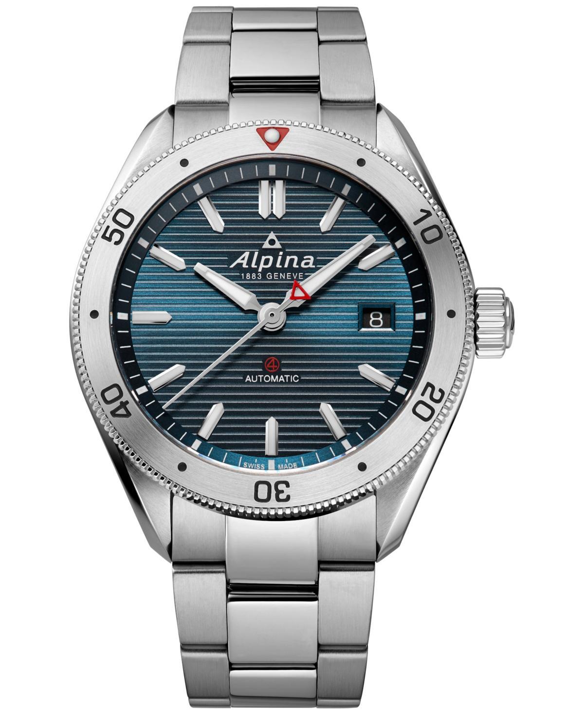 Alpina Mens Swiss Automatic Alpiner Stainless Steel Bracelet Watch 40mm - Silver-tone Product Image