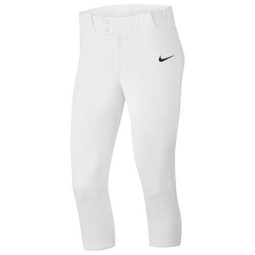 Nike Womens Nike Vapor Select Softball Pants - Womens White/Black Product Image