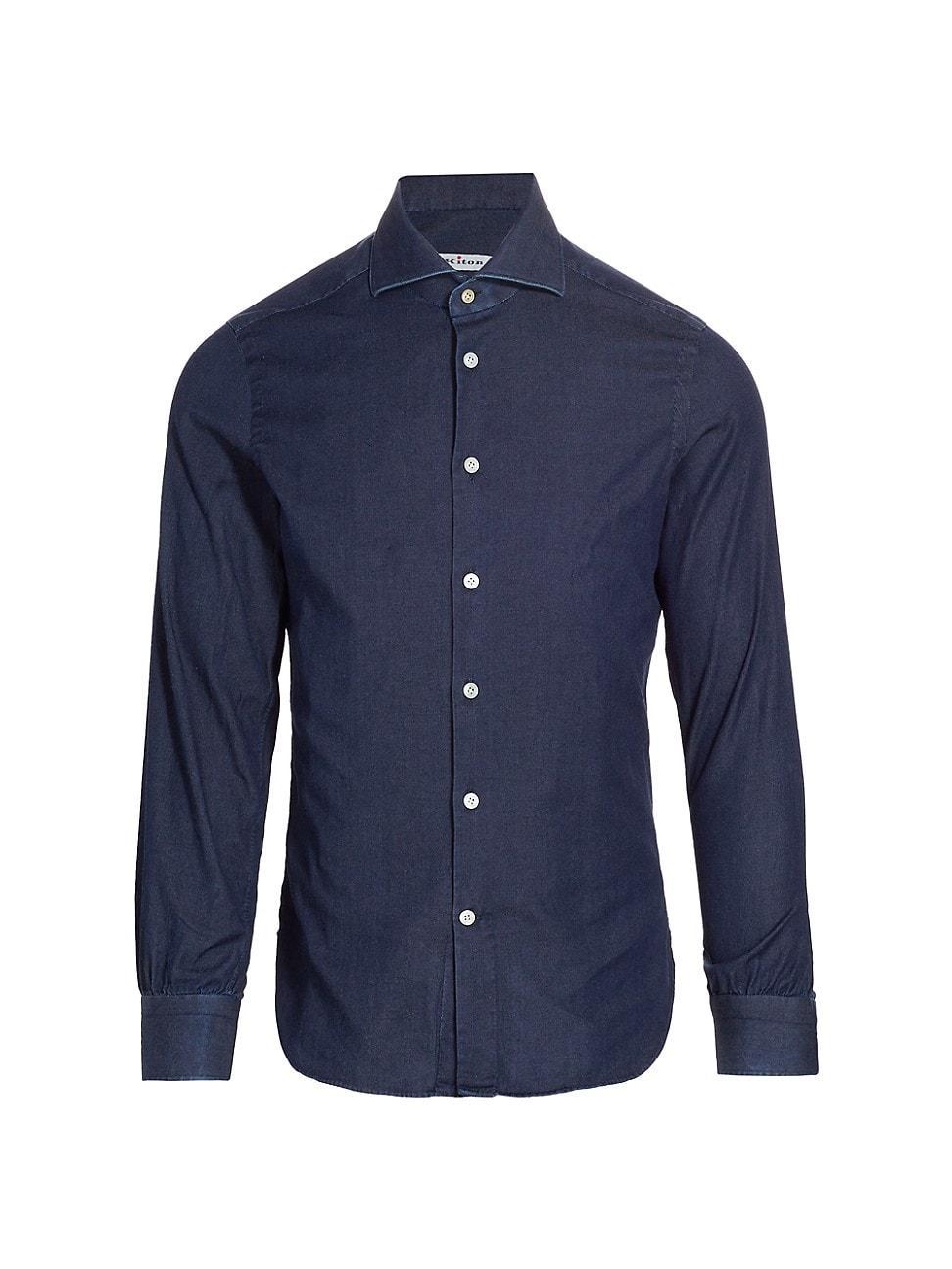 Mens Cotton Button-Front Shirt Product Image