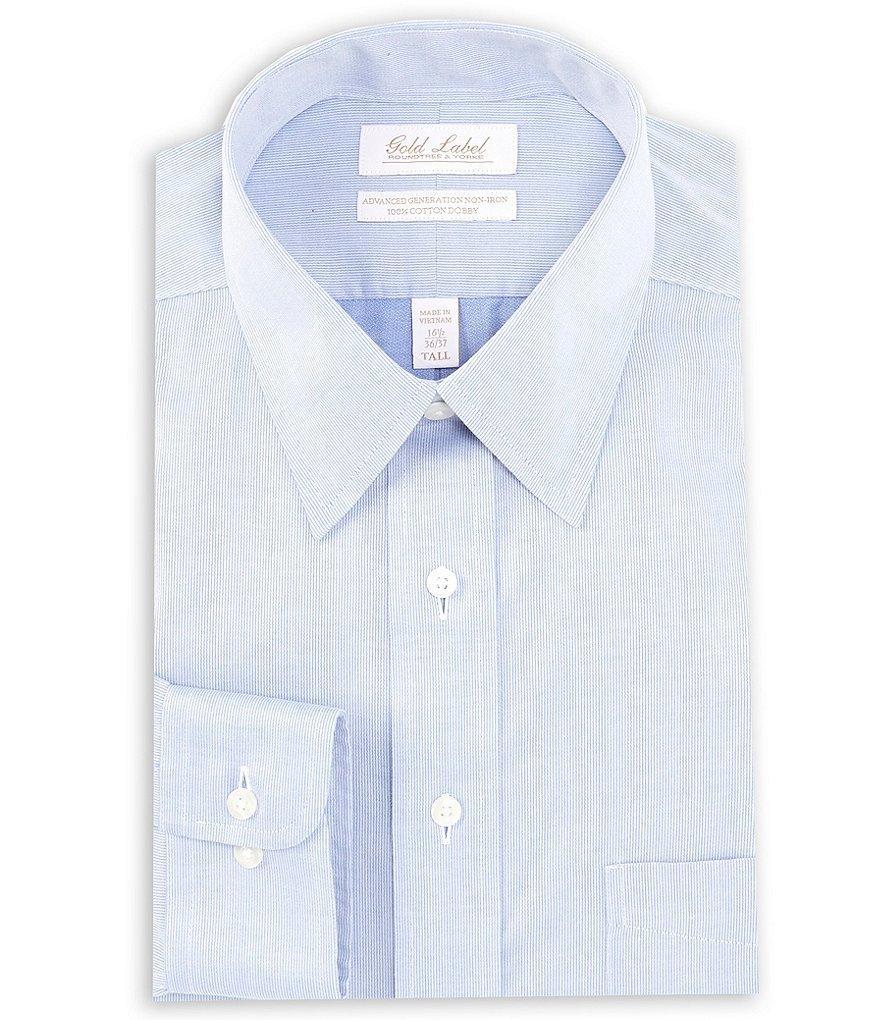 Gold Label Roundtree & Yorke Full Fit Non-Iron Point Collar Stripe Dress Shirt Product Image