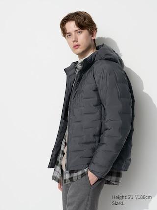 Mens Pufftech Parka with Water-Repellent Dark Gray XS UNIQLO US Product Image