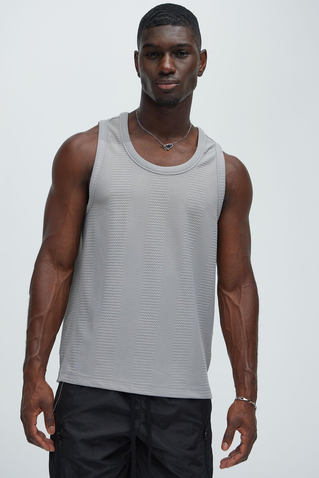 Angelo Textured Tank - Grey product image