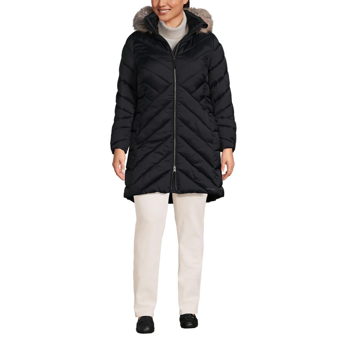 Lands End Womens Petite Insulated Cozy Fleece Lined Winter Coat Product Image