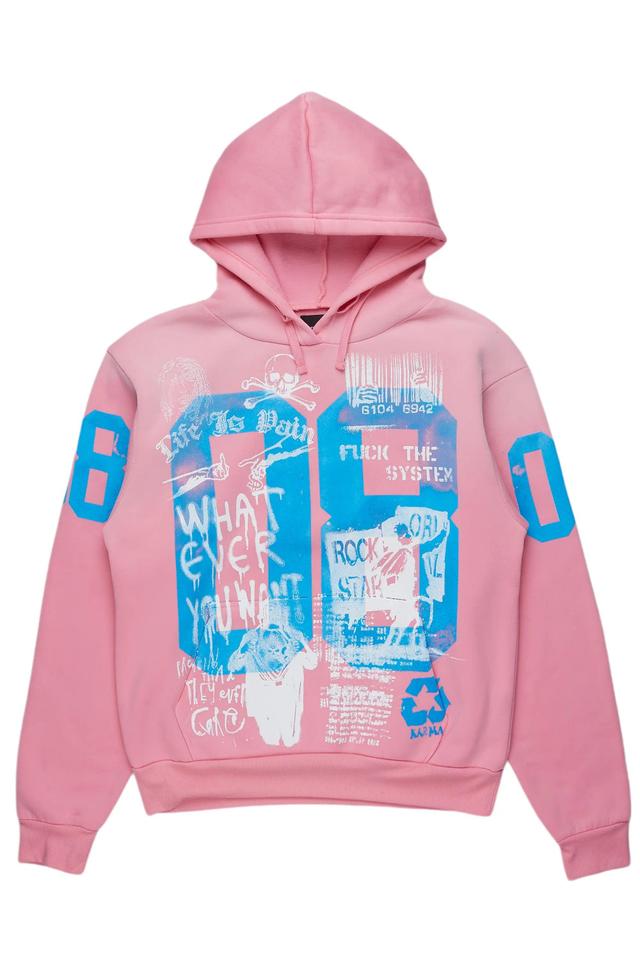 Kamille Pink Oversized Hoodie Female Product Image