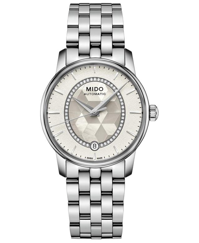 Mido Womens Swiss Automatic Baroncelli Diamond (1/10 ct. t.w. Bracelet Watch 33mm - Stainless Steel Product Image