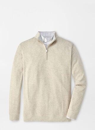 Peter Millar Mens Crown Comfort Pullover | Color: Stone | Size: M Product Image