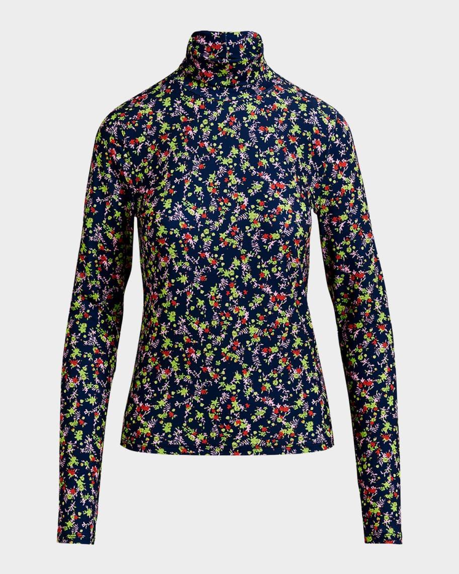 Haisy Printed Turtleneck T-Shirt Product Image