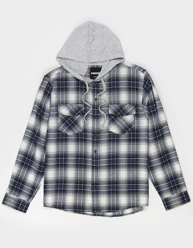 RSQ Mens Plaid Hooded Flannel Product Image