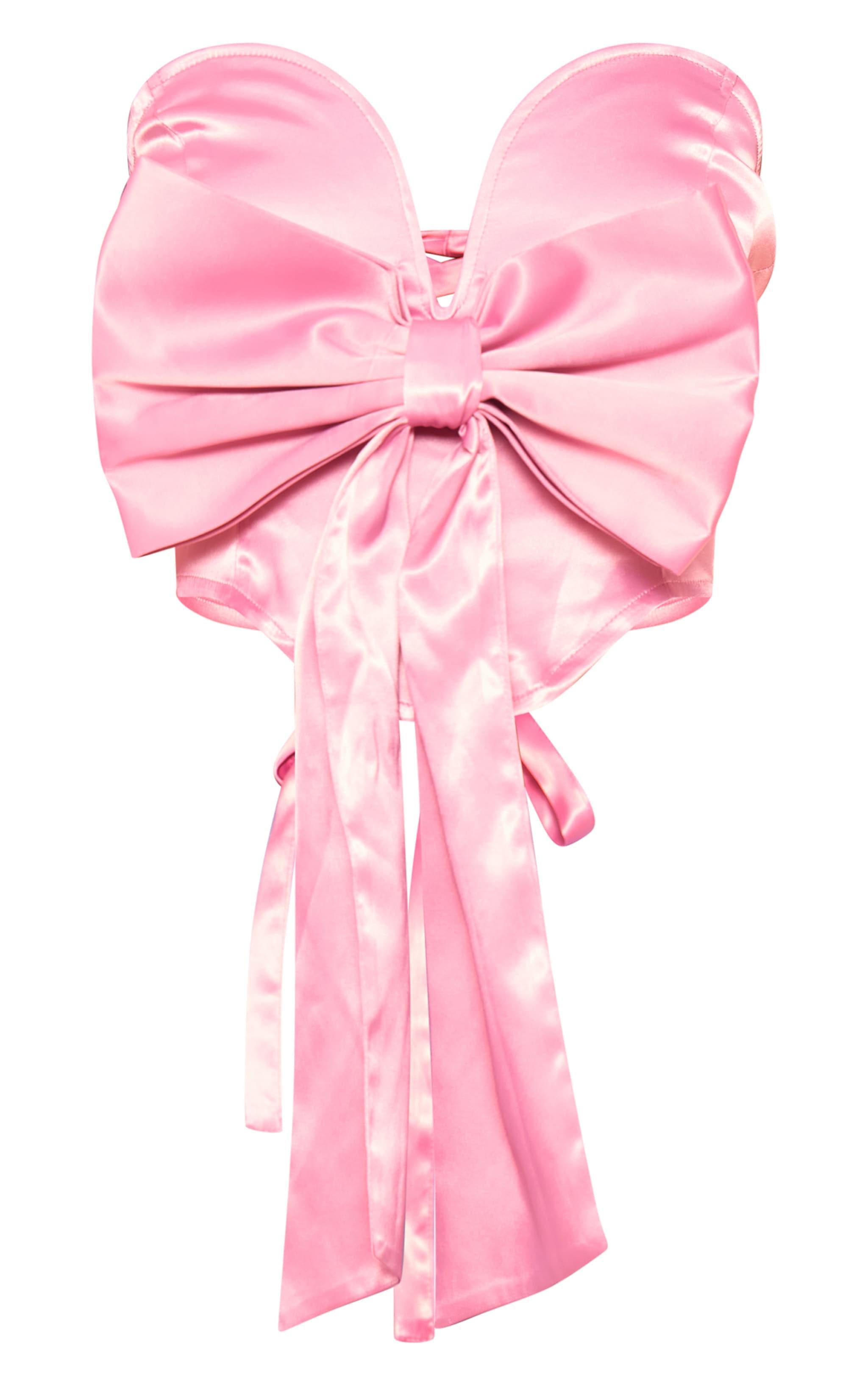 Pink Satin Bow Corset Product Image