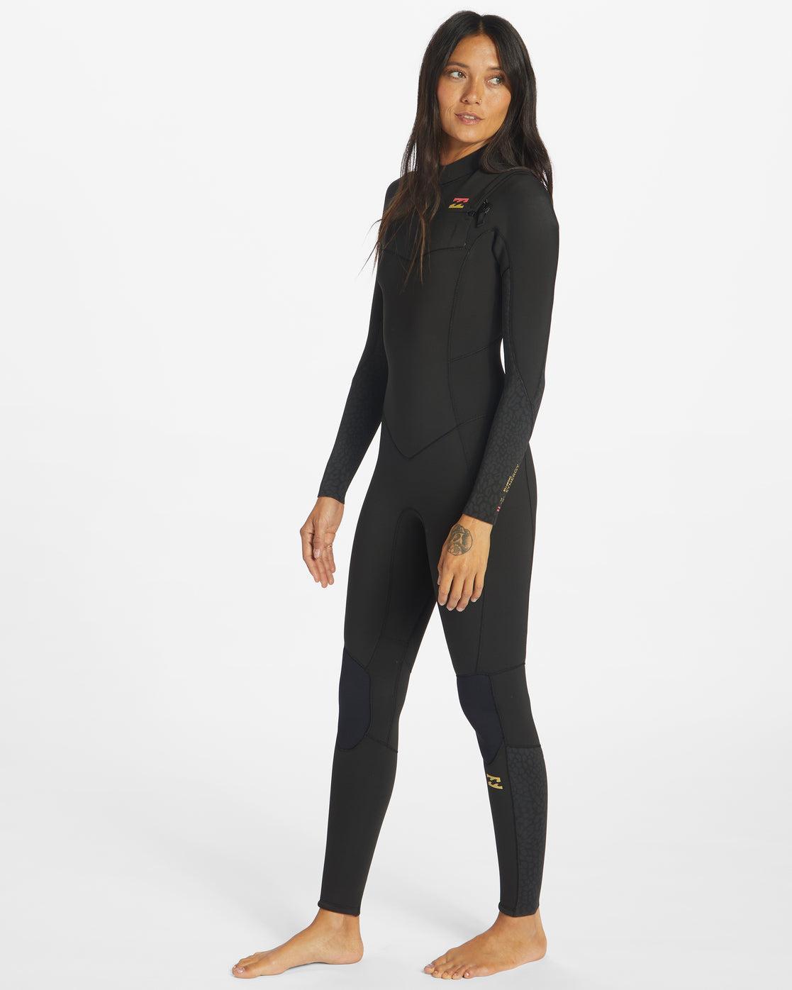 4/3 Synergy Chest Zip Full Wetsuit - Wild Black Female Product Image