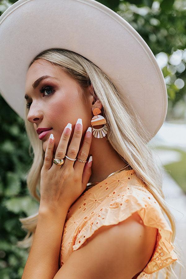 Simply Serene Earrings In Orange Product Image