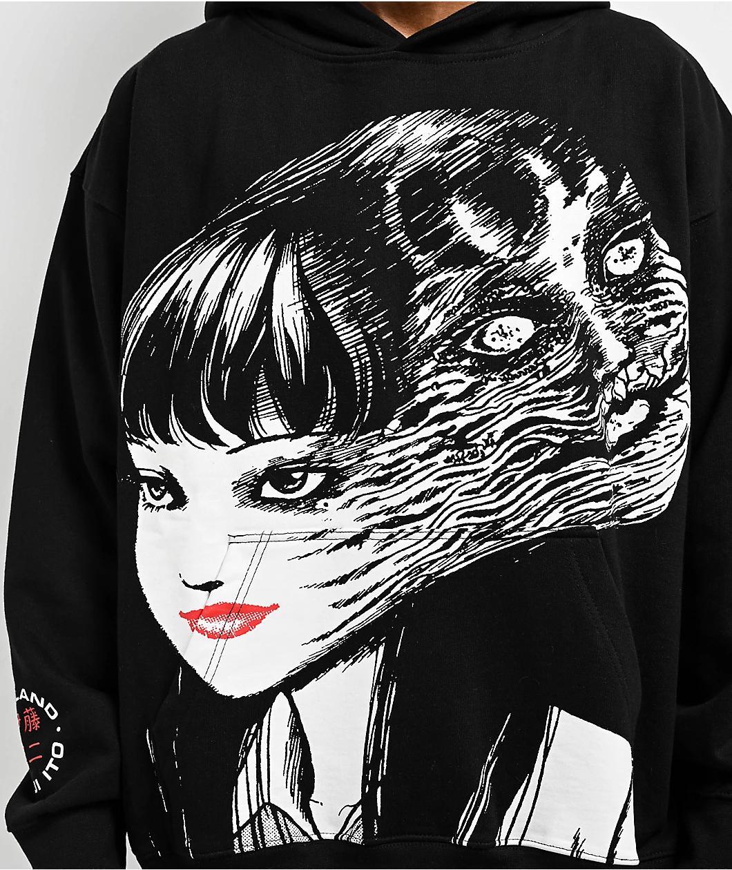 Hypland x Junji Ito Jumbo Tomie Black Hoodie Product Image