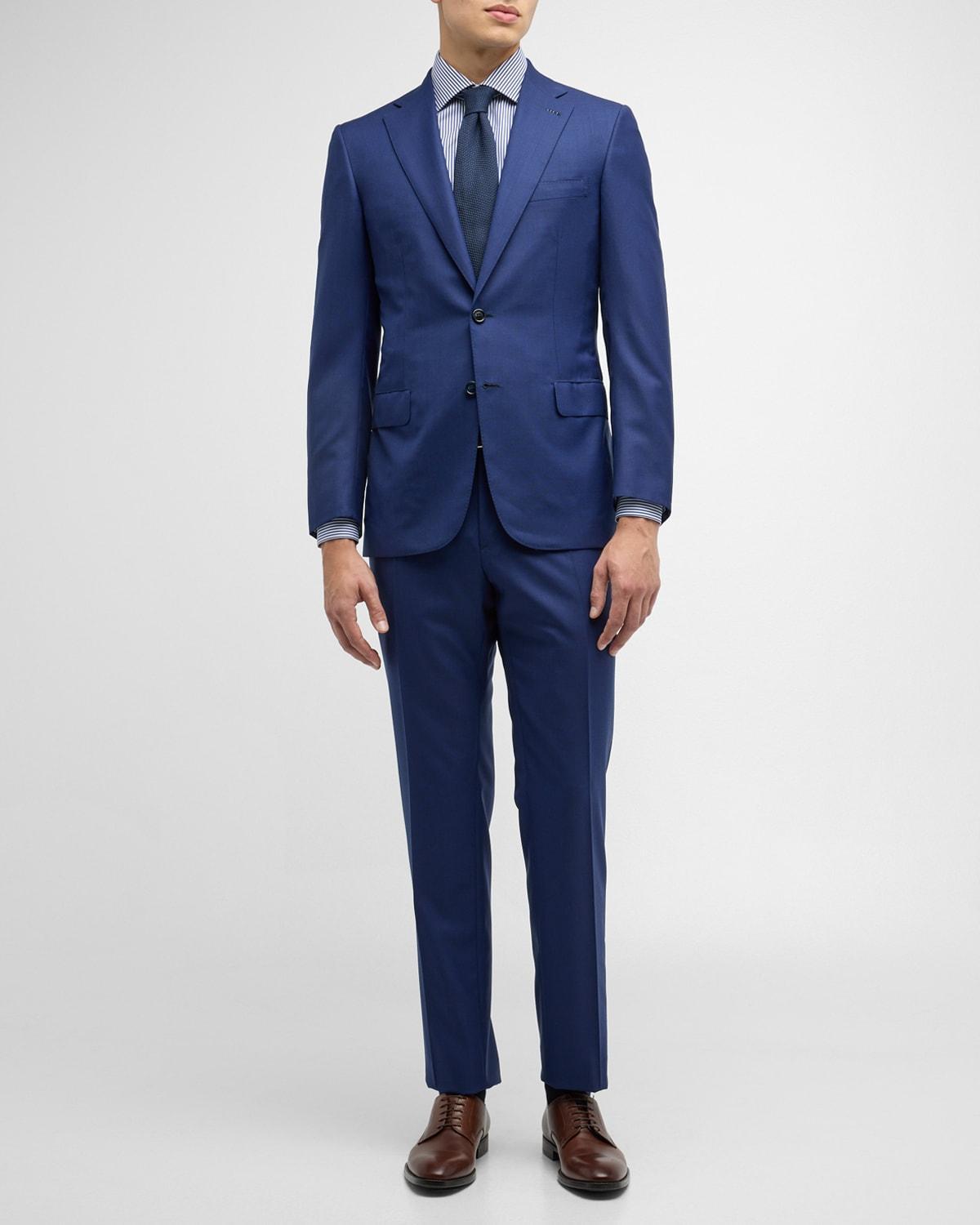 Mens Wool Sharkskin Suit Product Image