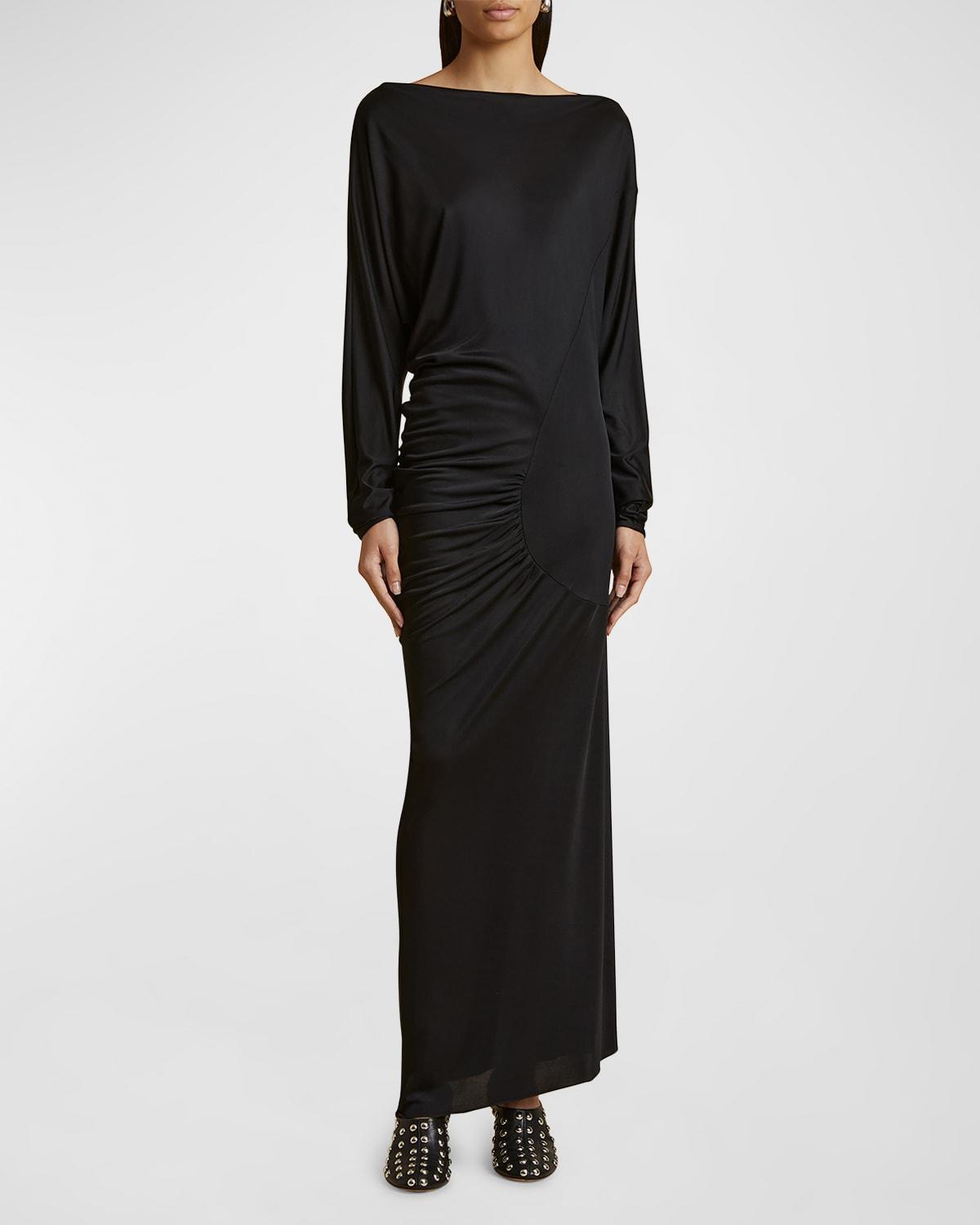 Womens Oron Gathered Long-Sleeve Dress Product Image